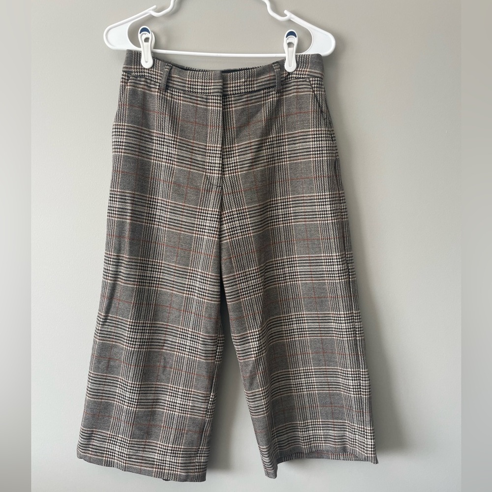 Express High Rise Cropped Wide Leg Newsboy Pant
